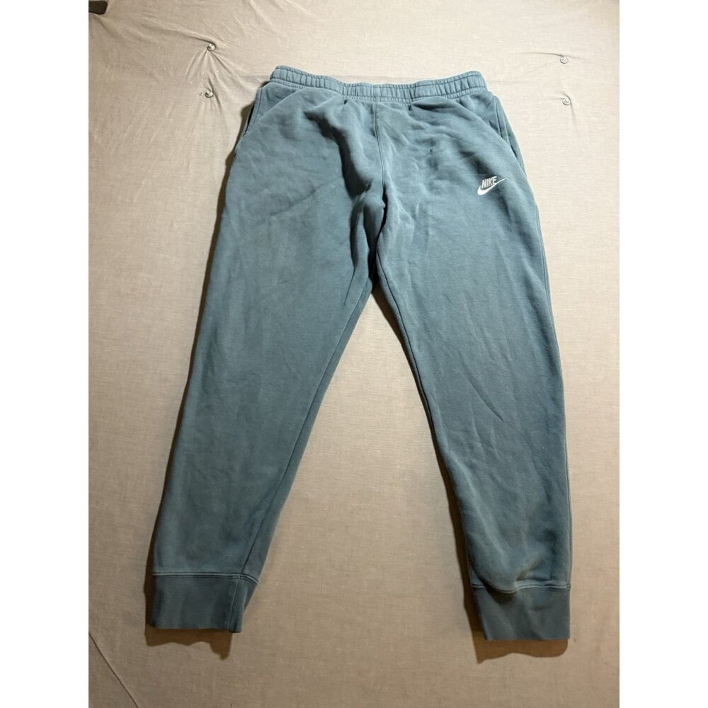 Nike Sweatpants Adult Large Blue Embroidered Logo Drawstring Jogger 32x27.